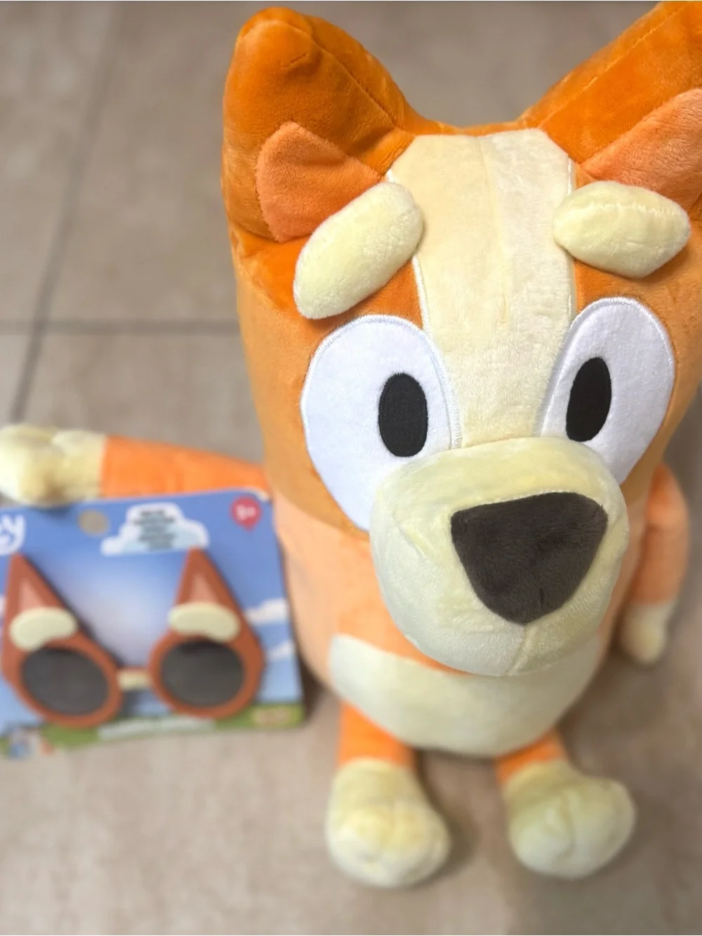 Bluey Bingo Plush Backpack, and Bingo Sunglasses